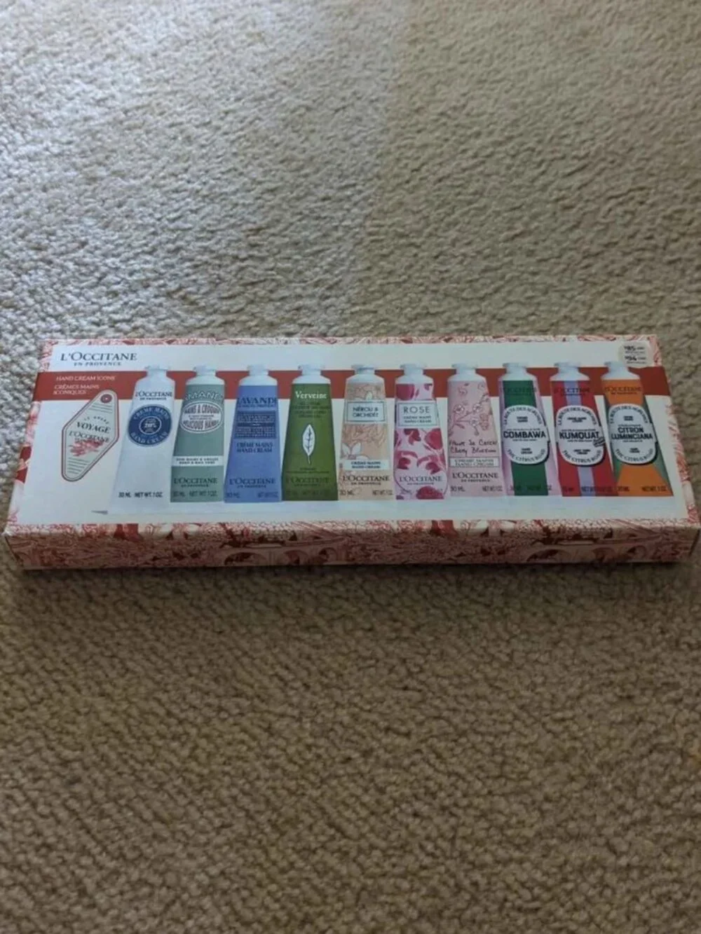 New l'occitane set of 10 hand cream gift set